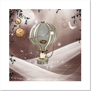 Wonderful steampunk balloon Posters and Art